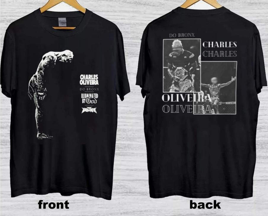 Футболка Charles Oliveira Do Bronx с принтом с двух сторон, подарок фанату, унисекс XL