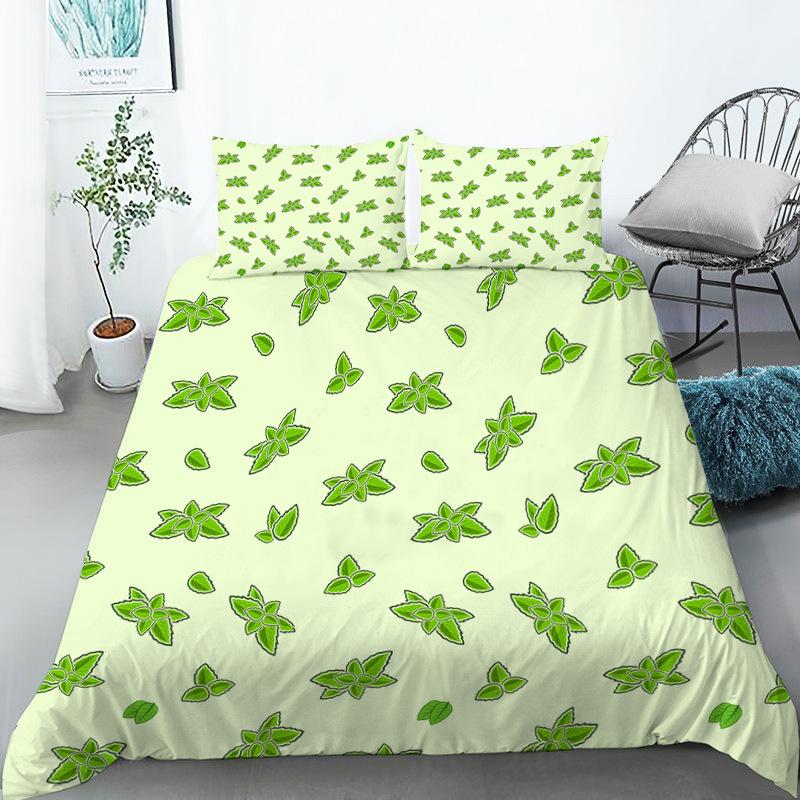 Kawaii Fruit Bedding Set For Kids Adults Bedroom Decor Lemon Watermelon Print Duvet Cover Set Twin Full Queen King Quilt Cover