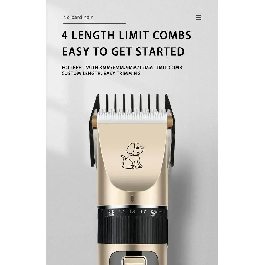 Cat Dog Hair Clipper Electrical Professional Hair Clipper for Pets Silent Hair Cutter USB Rechargeable Pet Grooming Clipper Set