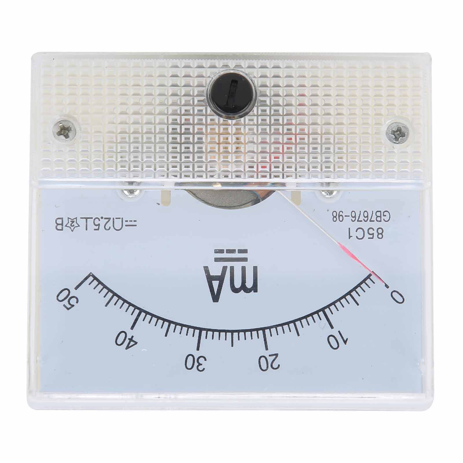 

Стрілочний амперметр Панельний вимірювач постійного струму Високоточний вимірювальний прилад 85C1 DC 0~50MA