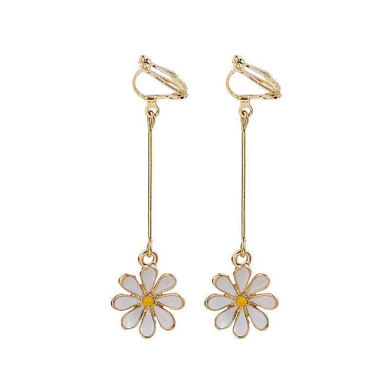 Cute Small Flowers Drop Earrings For Women Sweet Fashion Korean Daisy Sunflower Female Pendant Ear Gifts Jewelry