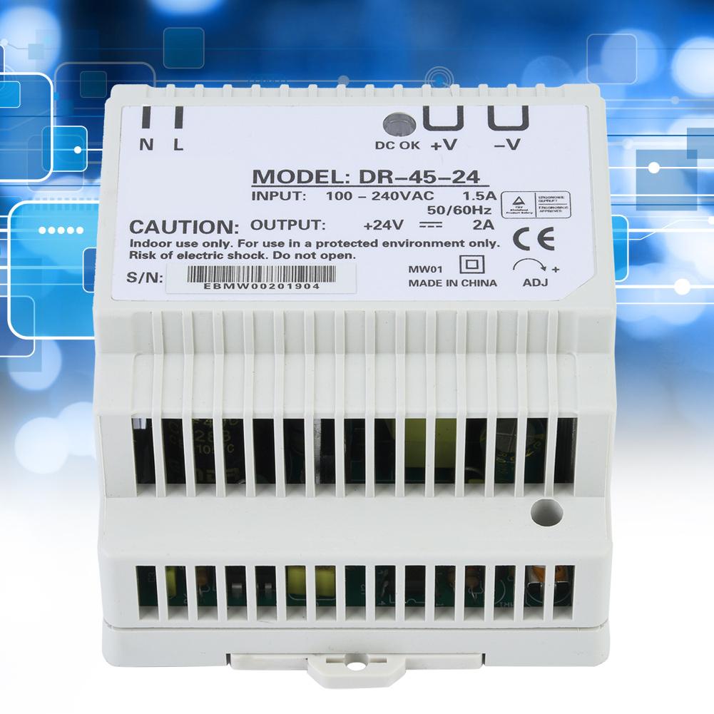 DR 45 24 45W Single Output 24V Din Rail Power Supply AC DC Switching Power Supply