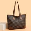 Large-capacity women's bag  retro versatile shoulder commuter texture handheld Tote bag