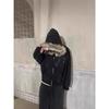 BeatStreet Autumn/Winter Y2k Women Aesthetic Harajuku Faux Fur Collar Hoodies Clothes Graphic Hip Hop Punk Gothic Zip Up Hoodies