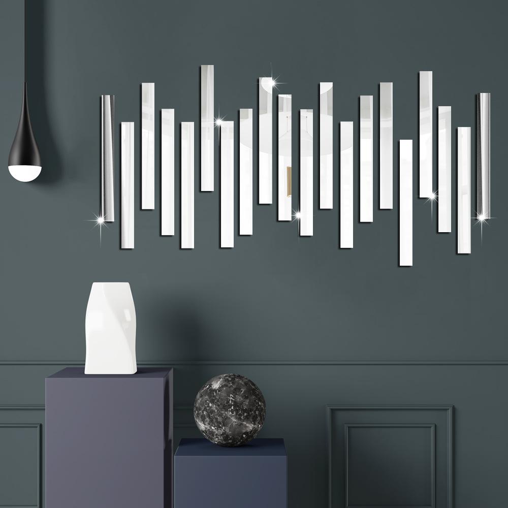 

3*30 см акриловый зеркальный бордюр декоративные линии настенные наклейки потолочные талии самоклеящиеся 1pc серебряный