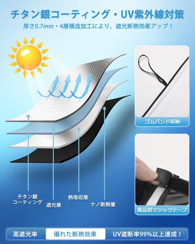 AUTO SPEC Toyota Land Cruiser 250 Front Sunshade for LAND CRUISER 250 2024 PRADO Front Shade with UV Sun and Heat Easy To Install and Foldable