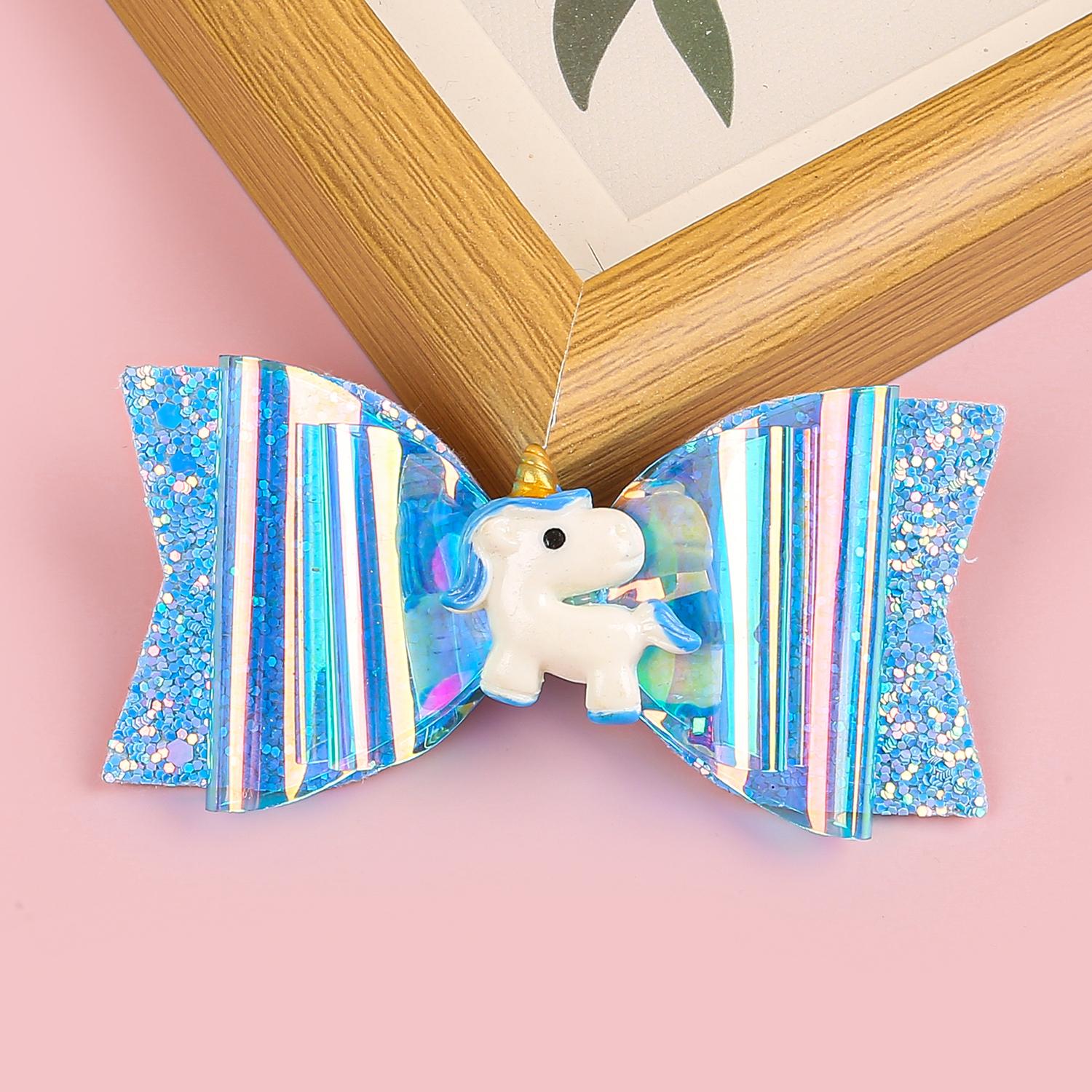 1 шт. Милые ПВХ банты для волос заколки для волос для девочек заколки для волос детские детские заколки с бантами-единорогами заколки-заколки аксессуары для волос женские детские