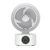 Tragbarer wiederaufladbarer USB-Wandventilator mit Fernbedienung, faltbar, schwenkbar, mit Nachtlicht, Luftkühler für den Haushalt