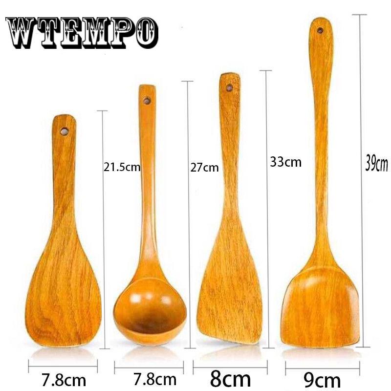 Bamboo Wood Spoon Holder Cooking Shovels Slotted Cooking Utensils Tool Kitchen
