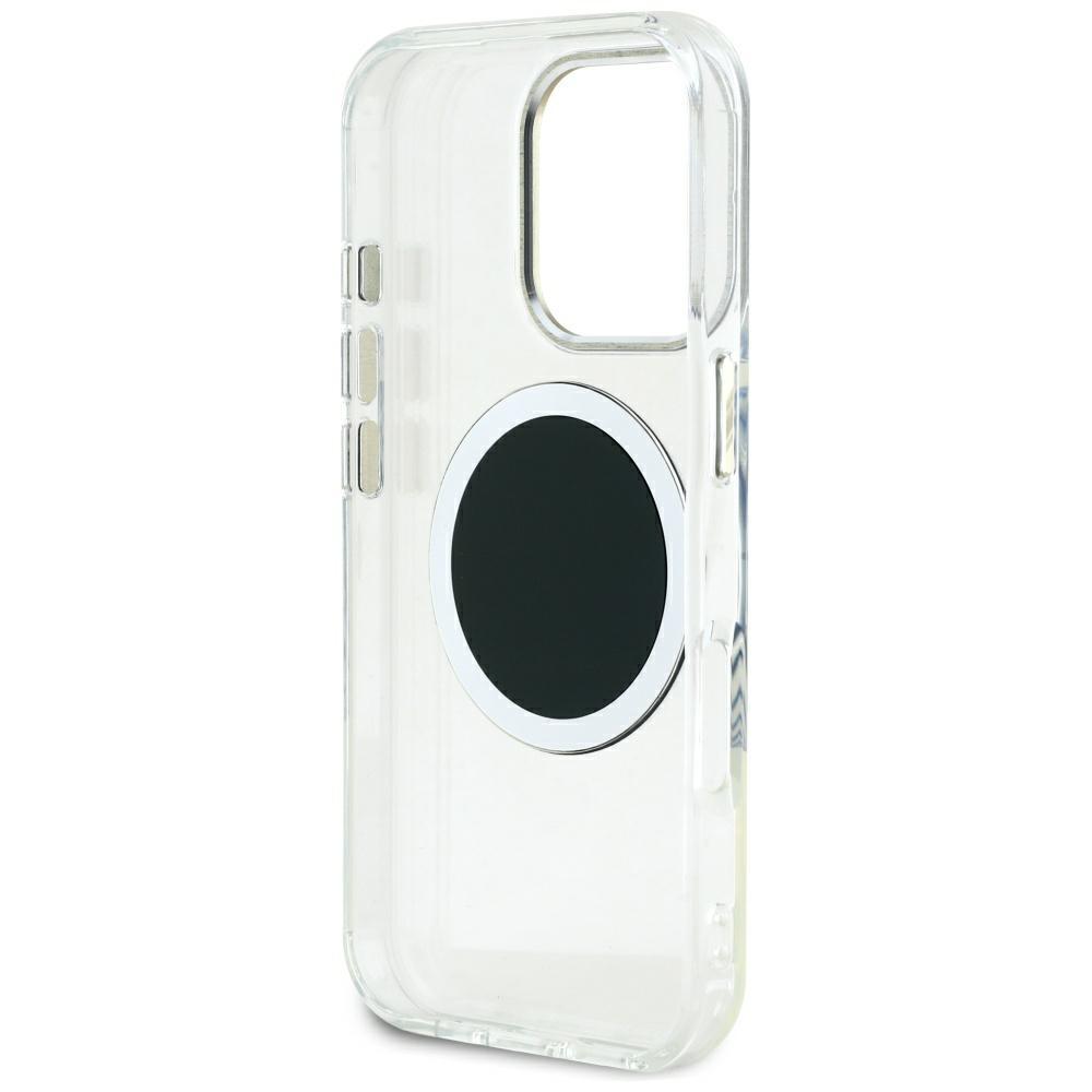 Guess IML Metal Colored Circle Classic Logo MagSafe case for iPhone 16 Pro Max black