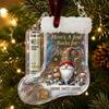 Decorative Stocking Shape Christmas Stocking Money Pouch Hanging Loop Gift Card Holder Holiday Gift Decor Money Holder
