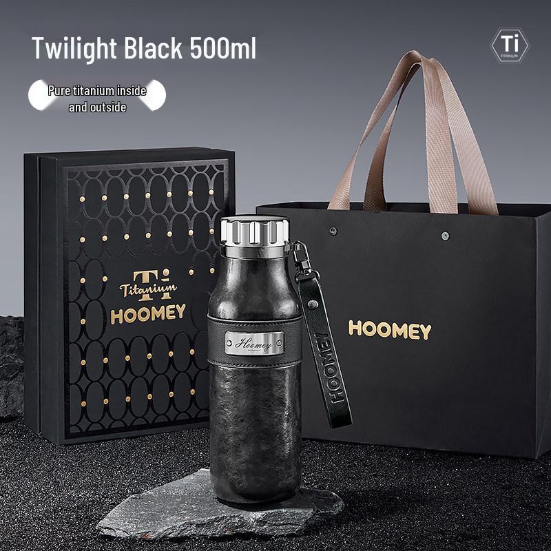 

Pure Titanium Insulated Sports Water Bottle - Portable and Ideal for Fitness or Outdoor Use, Perfect as an Annual Meeting Gift 500ml