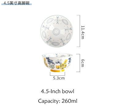 Japanese Flower Fan Series Baking Tableware Hand-painted Ceramic Ramen Bowl Soup Bowl Plate Mug Ceramic Bowl Soup Dish Cuteplate