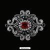 Fulok Court Brooch Femininity Metal Crystal Badge Pin Suit Coat Accessories