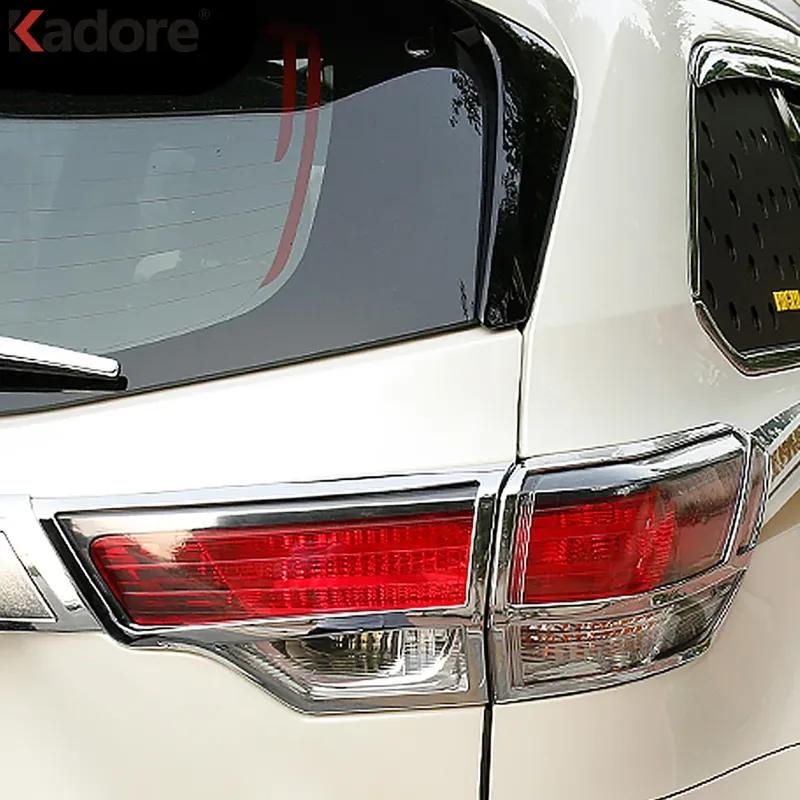 Rear Tail Light Lamp Cover Trim For Toyota Highlander 2014 2015 2016 2017 2018  Chrome Car Taillight Frame Trims Accessories
