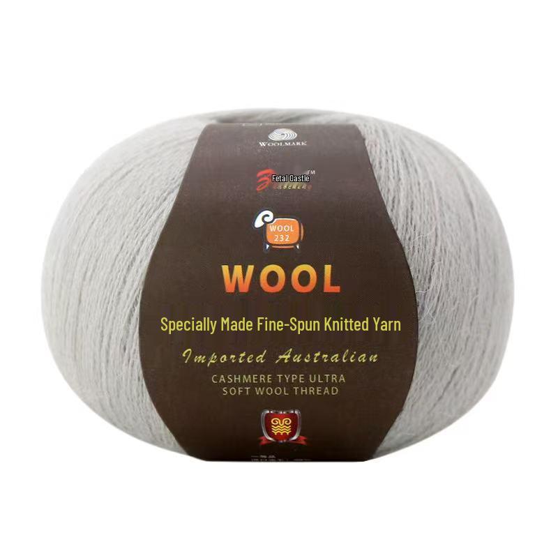 100% Cashmere 2-Ply Medium Fine Knitting Yarn for DIY Sweaters & Scarves