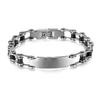Men's Stainless Steel Fashionable Simple Personalized Smooth Hollow Motorcycle Chain Titanium Bracelet
