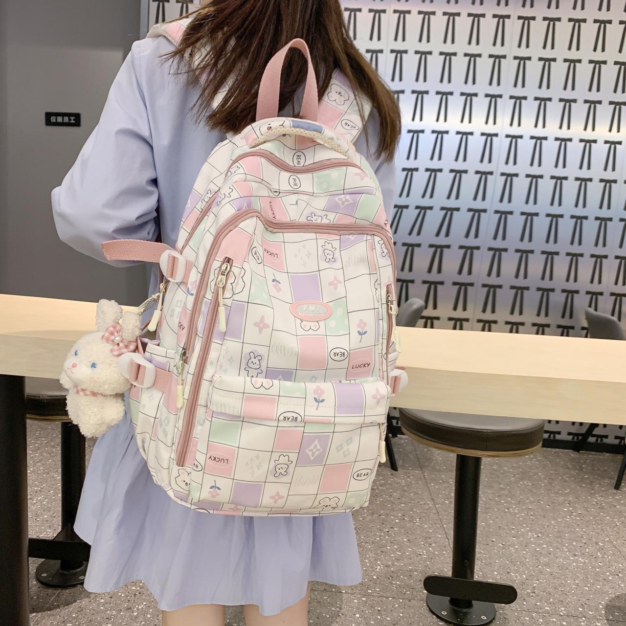 Водонепроницаемый рюкзак с милым мультяшным принтом для девочек-подростков — фото 5