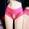 Japanese Sexy Women's Open Crotch Lace Ice Silk Panties - Hip-Lifting Plus Size Lingerie