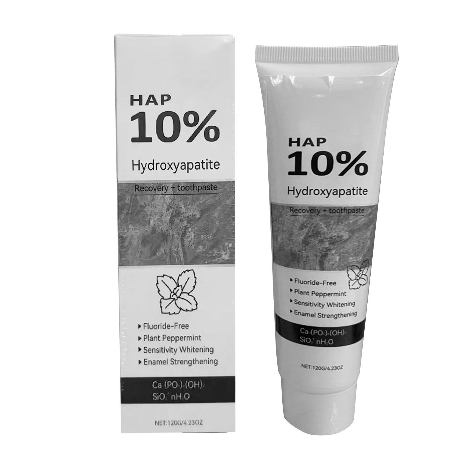 

Зубная паста с нано-гидроксиапатитом 10% гидроксиапатита подходит для чувствительных зубов, отбеливающая | без фторида, мятная, для взрослых, для ухода за полостью рта детей One Size