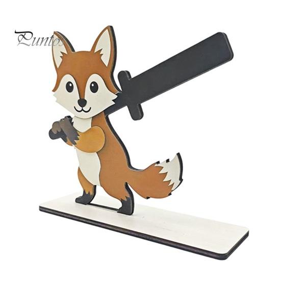 Decorative Kitchen Paper Organizer Funny Animals Wooden Toilet Holder, 3D Animal Bathroom Decor, Cute Cartoon Vertical Countertop Roll Stand