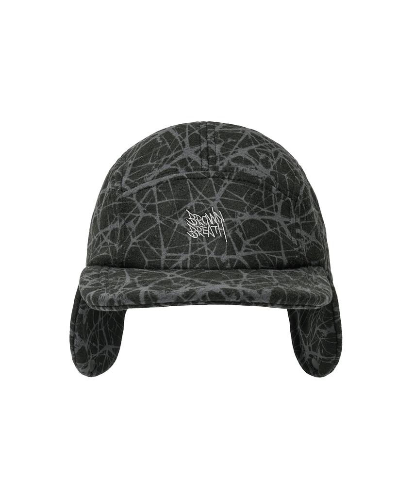 BROWNBREATH Sprawl Boucle Earflap Camp Cap - Black