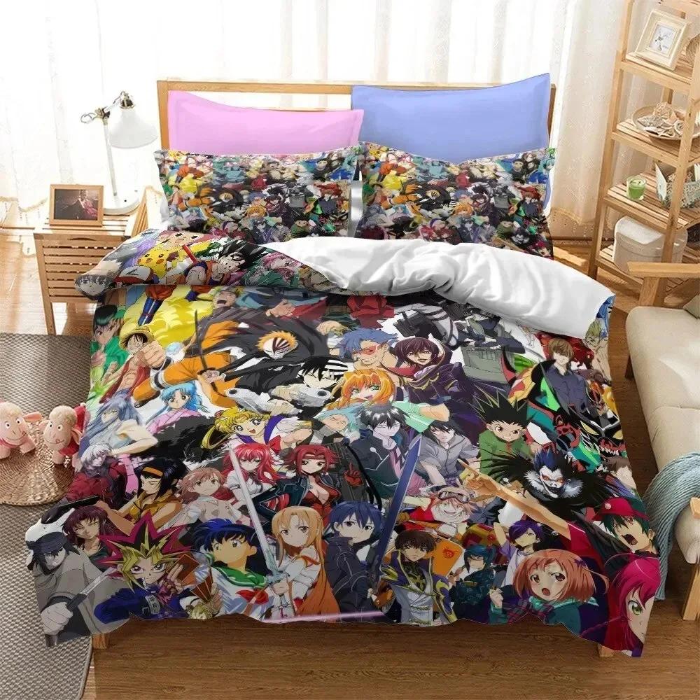 Anime Sword Art Online Soft Duvet Cover Pilowcase Beding Set Double Twin Ful Quen King Adult People Young Boys Bedclothes Comfortable Quilt Cover