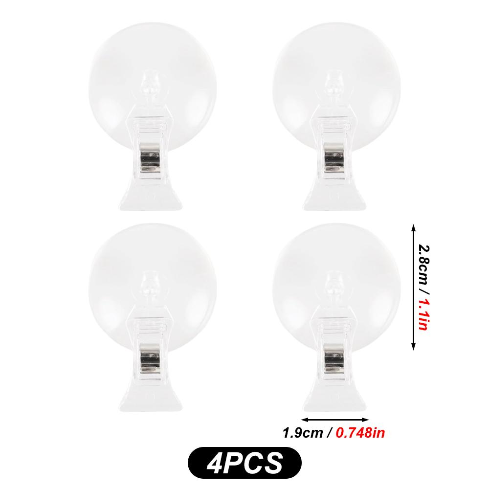 

4pcs/set Clear Multi-Functional Suction Cup Clips Plant Suction Cups with Clip Holder for Aquarium Fish Tank Supplies Party Pack
