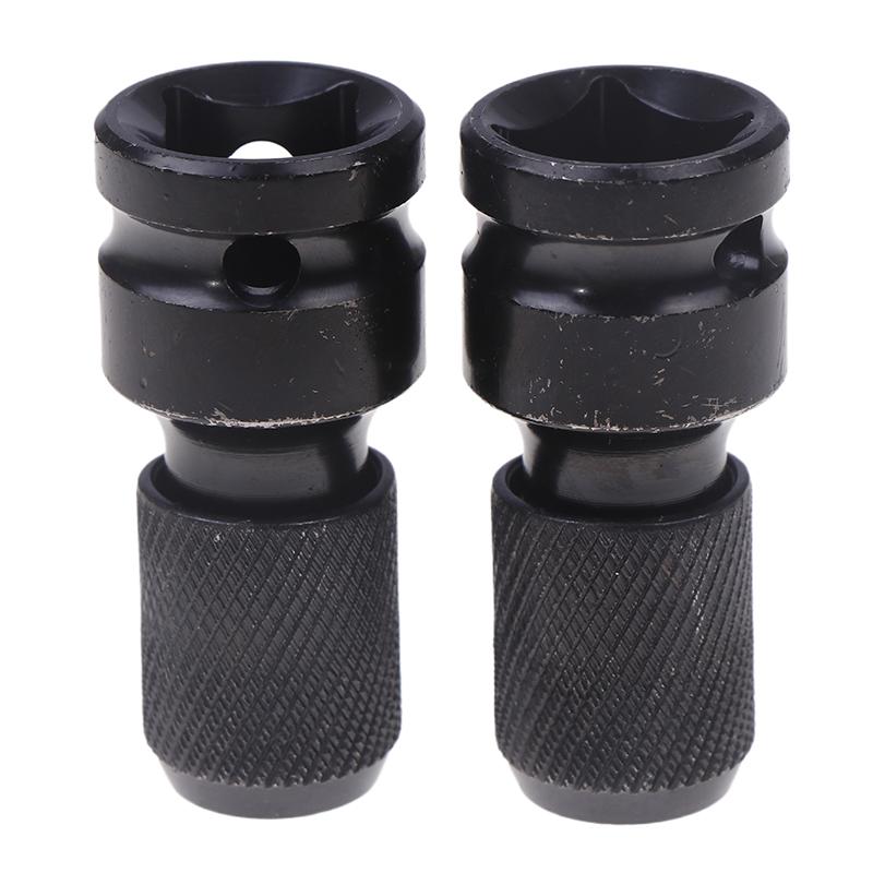 Impact Screwdriver Bit Holders,1/2-Inch Square Drive To 1/4-Inch Quick Release Hex Socket Adapter With Screwdriver Bits