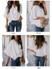 2026 Chiffon V-Neck Loose Casual Top - European & American Style Women's Shirt