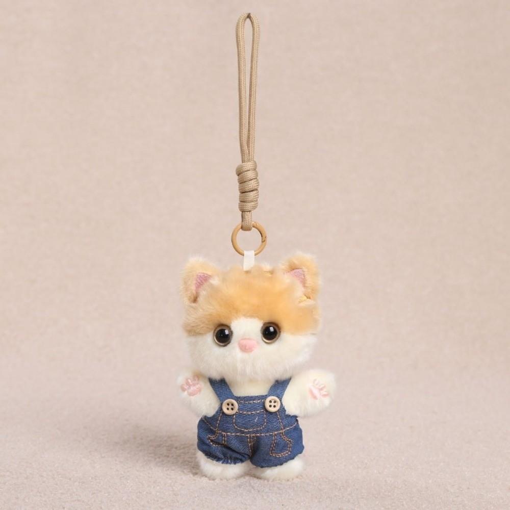 Decoration Kitten Keychain Fluffy Cat Key Chain Keyring Cat Plush Pendant Room Decor