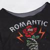 Rétro Américain Coton Court Hot Girl Bikini Femme Imprimé T-shirt Manches Courtes