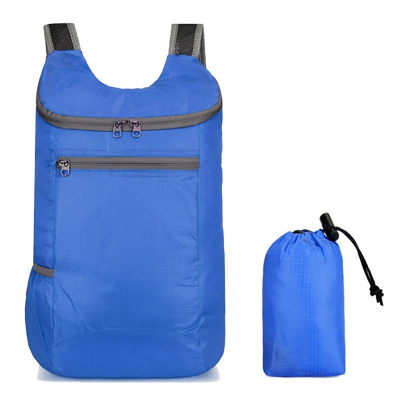 

Ultralight Folding Bag Men Women Waterproof Large Capacity Portable Backpack Lightweight Travel Bags Outdoor Sports Backpack темно-синього кольору