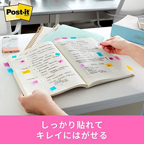 [.co.jp limited] Post-it film sticky notes 6 colors 44x10mm 20 sheets x 11 pads 6831M-AM