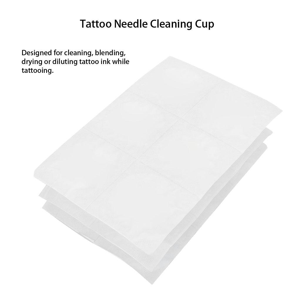 

18pcs Disposable Tattoo Needle Dip Foam Needle Head Cleaning Cup Tattoo Accessories