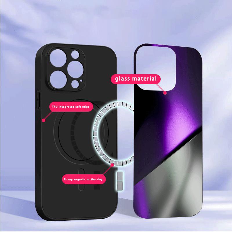 Mysterious Color and Light For Samsung Galaxy S26 Ultra S20 FE S21 S22+ S23 Plus S24 Ultra 25 Edge For Magsafe Glass Phone Casee