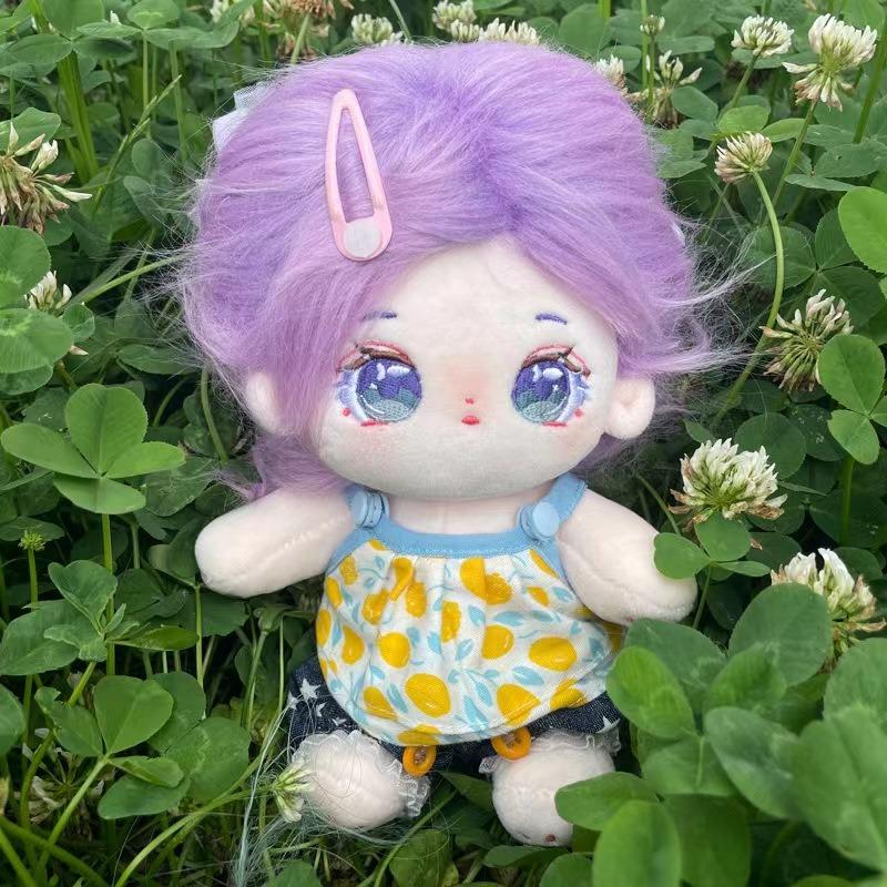 20cm Kawaii Idol Cotton Doll DIY Dress Clothes Outfit Accessories Cute Soft Stuffed Plush Doll The Best Gift for Children