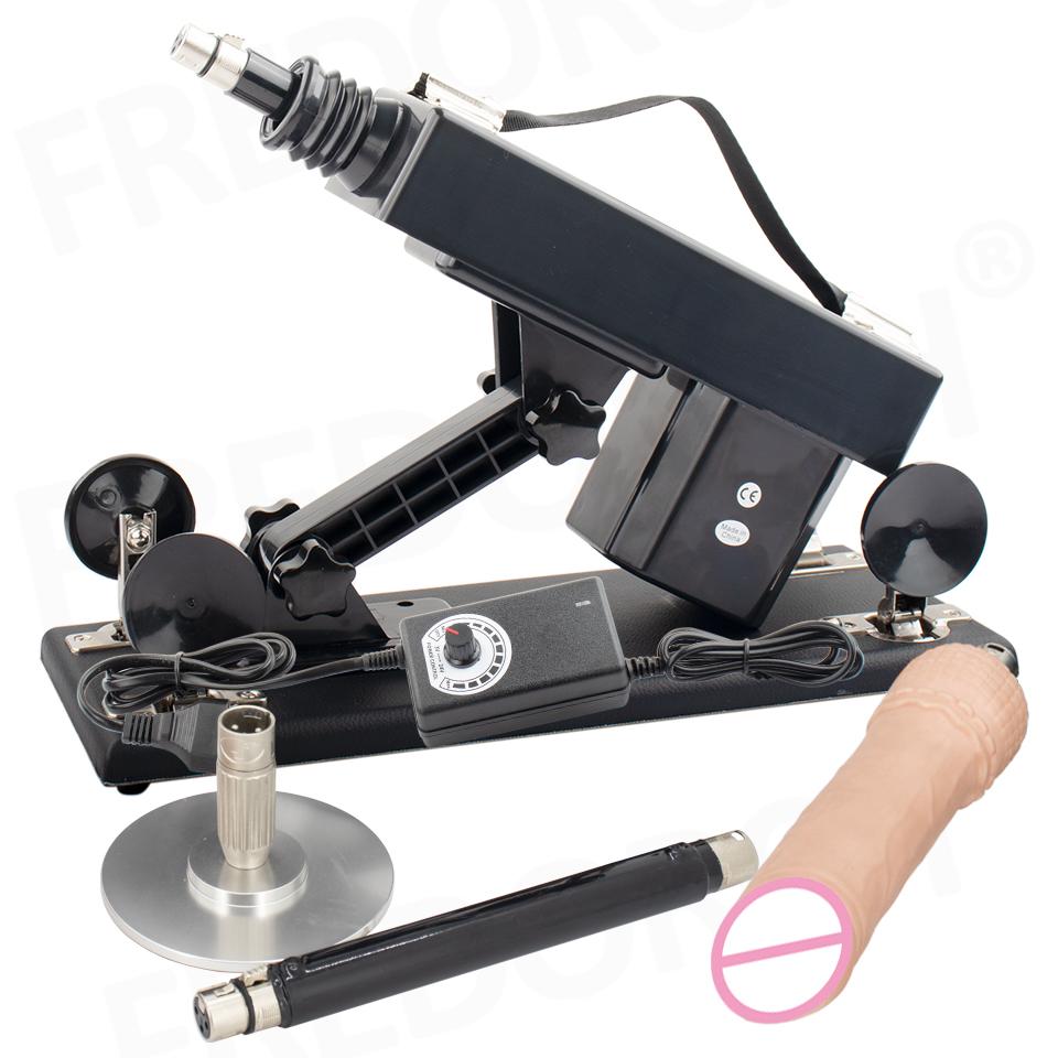 DTSUDU Sex Machine 3XLR Connector Accessory with Dildo and Suction Cup Love Machine Insertion Gun Machine for Couple Sex Game