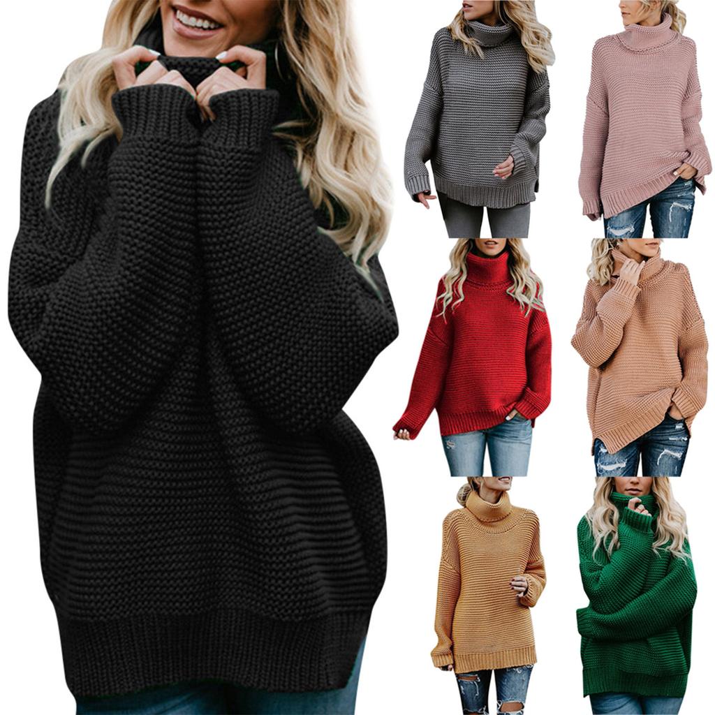 Women's Casual Long Sleeve Chunky Turtleneck Knit Sweater Winter  Long Sleeve Sweater Sweater Sweater
