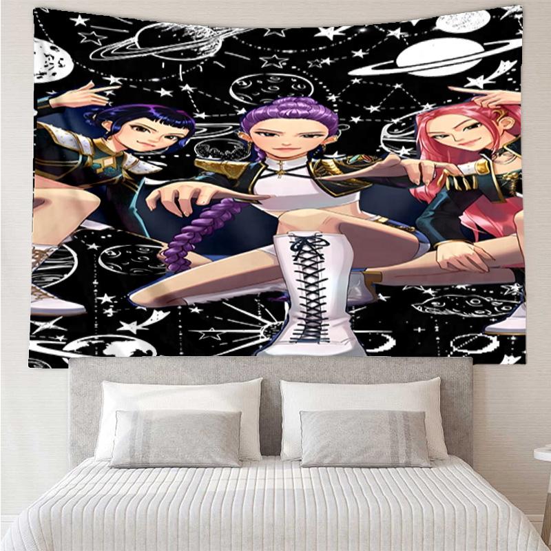 Kpop cartoon Tapestry Hanging for Bedroom,Livingroom, Playroom,Decor Art Room Wall Tapestry Holiday and Birthday Gifts