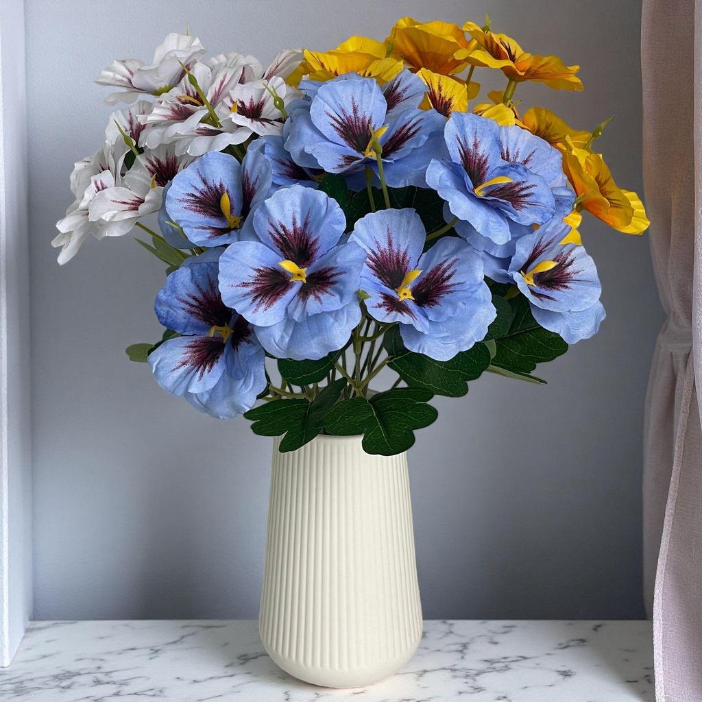 Jedwabna Dekoracja z Fiołków i Phalaenopsis Sztuczne Kwiaty do Domu, Hotelu, na Zewnątrz, na Wesele