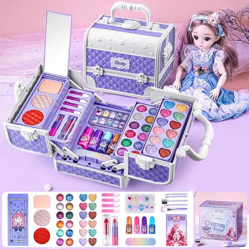 Princess Makeup Set for Girls - Complete Eyeshadow and Gift Box Toy.