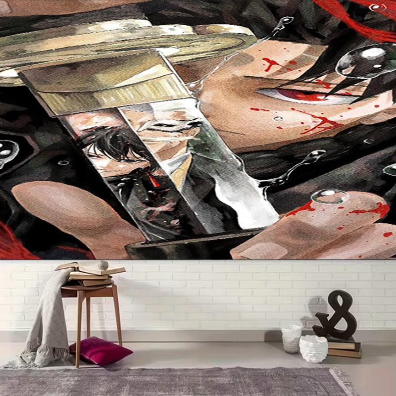 1pc Cool Anime K-Kagurabachi Tapestry, Living Room, Bedroom, Office, Party Decor, Ideal Festive Gift