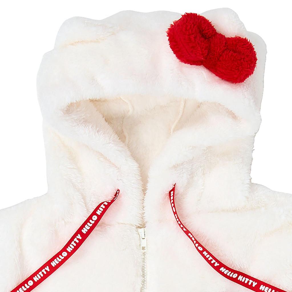 Sanrio Hello Kitty Zip-Up Boa Hoodie, White, 295914