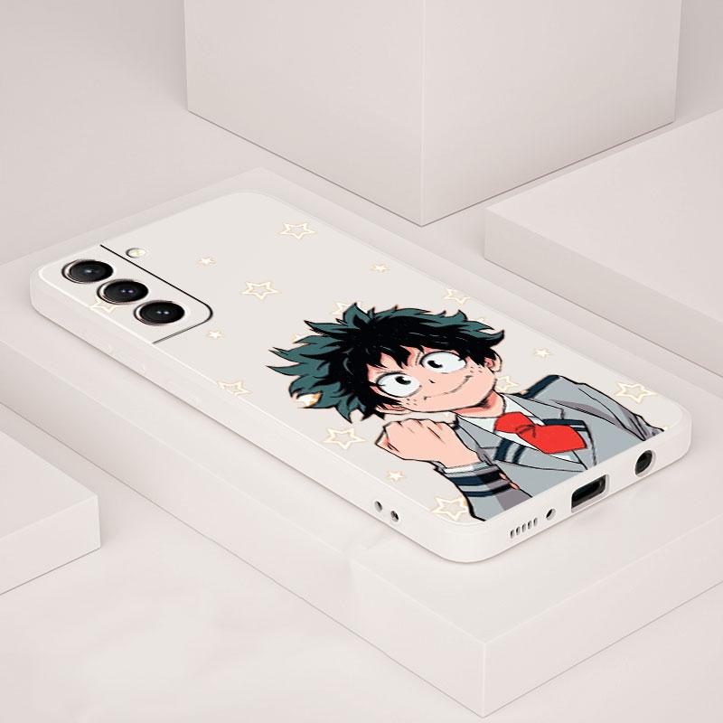 Anime My Hero Academia Case for Samsung Galaxy S8 Note 20 Ultra 5G S9 S21 S10 Plus S20 FE S22 Ultra Matte Liquid Silicone Funda