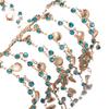 Link Chains for DIY Craft Blue Rhinestone Shell Vintage Style Tassel Chains for DIY Bracelet Supplies