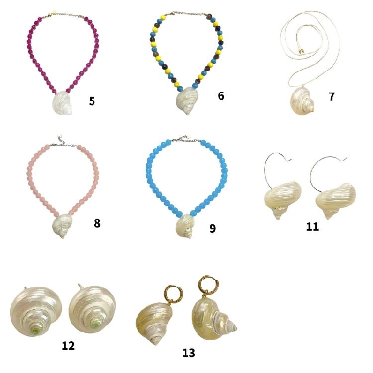 Handcrafted Conch Shell Necklace Pearls Details Versatile Earrings Jewelry For Casual Or Formal