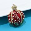 SKEDS New Fashion Rhinestone Pomegranate Brooch Women's Elegant Temperament Fruit Corsage Designed Pin Clothing Suit Accessory