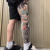 1pc Japanese Style Tattoo Socks Breathable Full Leg Socking Bodhidharma Men Sun-proof Socks  Riding