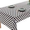 F1 Racing Tablecloth Checkered Black White Chess Flag Abstract Chessboard Checker Game Rectangular Table Cloth
